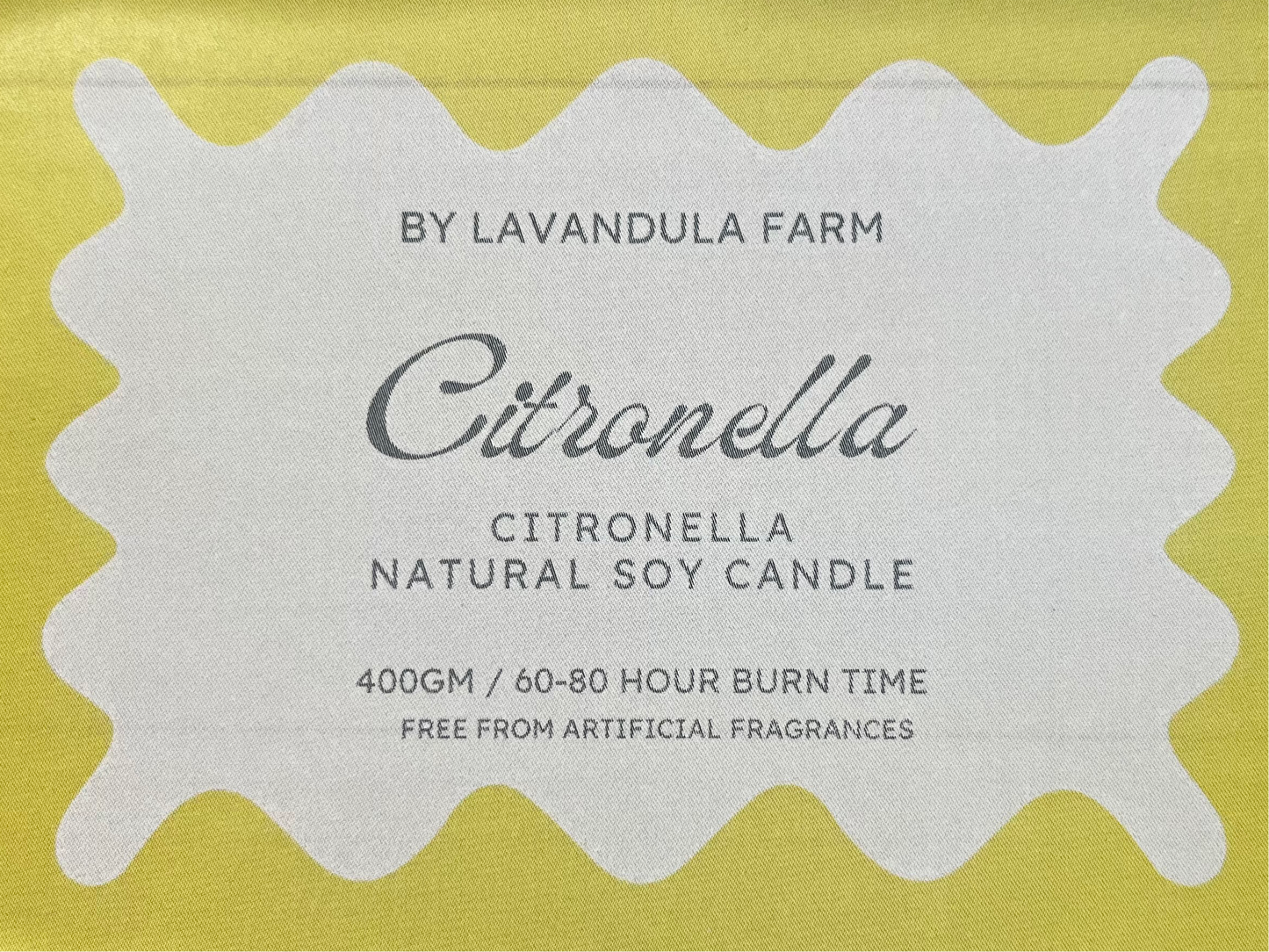 Citronella Natural Soy Candle